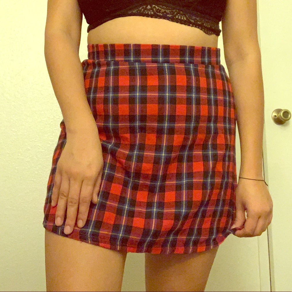 Mini plaid skirt